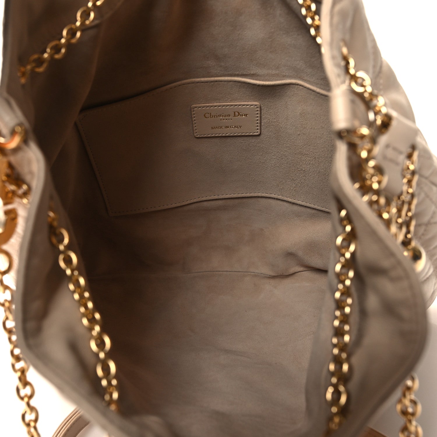 Christian Dior Lambskin Supple Macrocannage Ammi Bag Beige 5 of 9