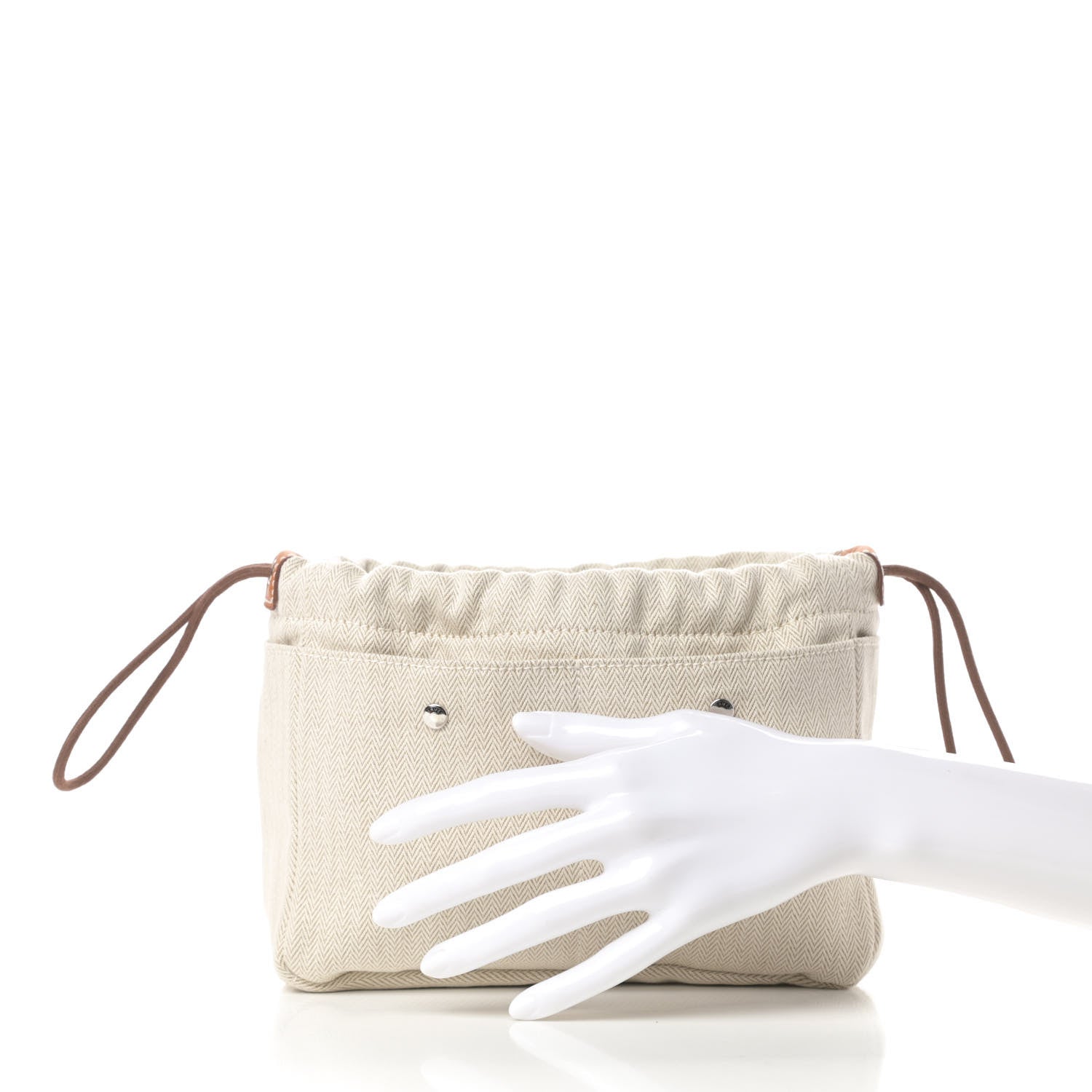 Hermes Canvas Barenia Fourbi 20 PM Pouch Naturel Fauve 2 of 8