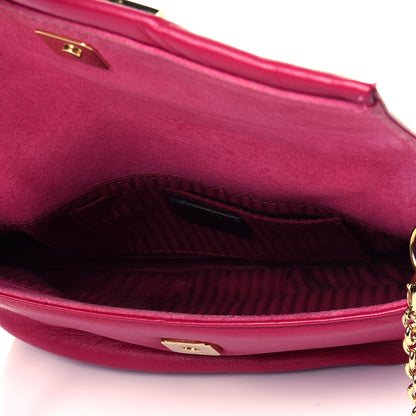 Fendi Nappa Fendista Pouchette Crossbody Fuxia Scuro 4 of 4