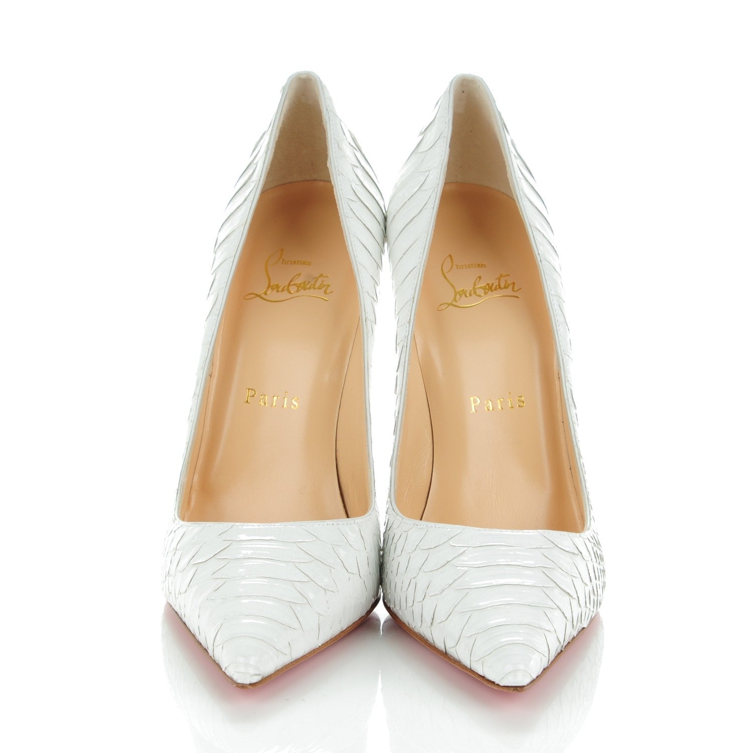 Christian Louboutin Crystal Python So Kate 120 Pumps 38.5 White 2 of 8