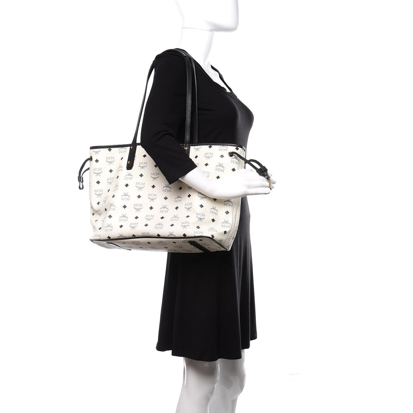 Visetos Medium Project Reversible Shopper Tote White