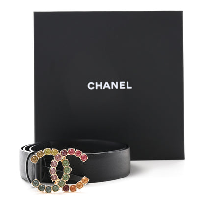 Chanel Calfskin Crystal CC Belt 75 30 Black 7 of 7