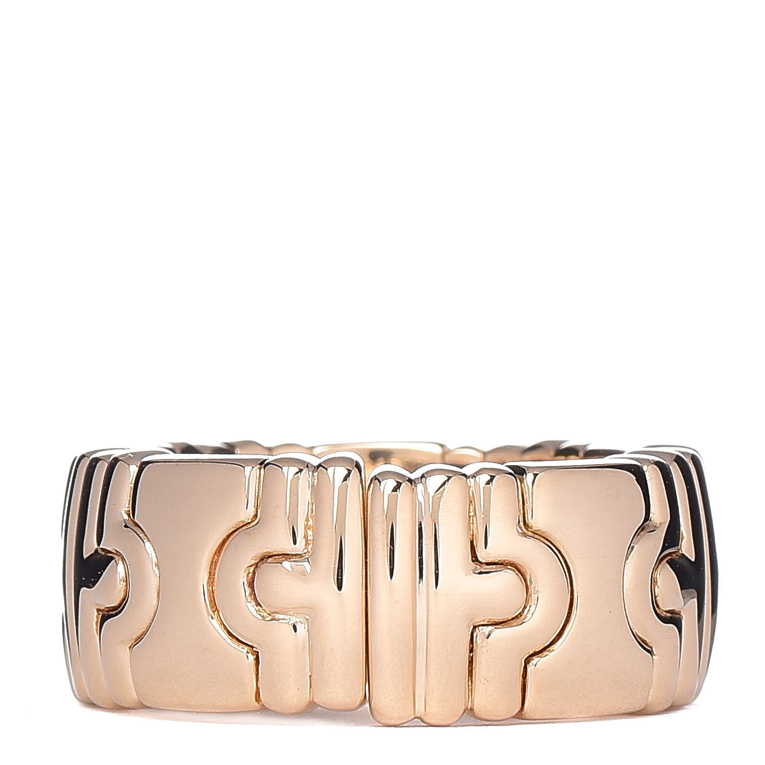 Bulgari 18K Yellow Gold 8.5mm Parentesi Ring 50 5.5 3 of 4