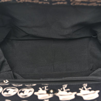 Chanel Canvas Camellia Flower Tote Black 5 of 13