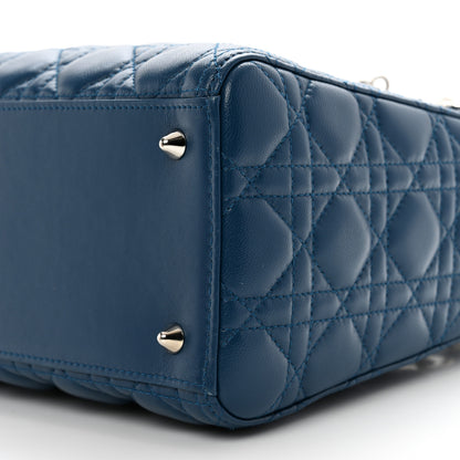 Christian Dior Lambskin Cannage Medium Lady Dior Crystal Strap Navy 8 of 8