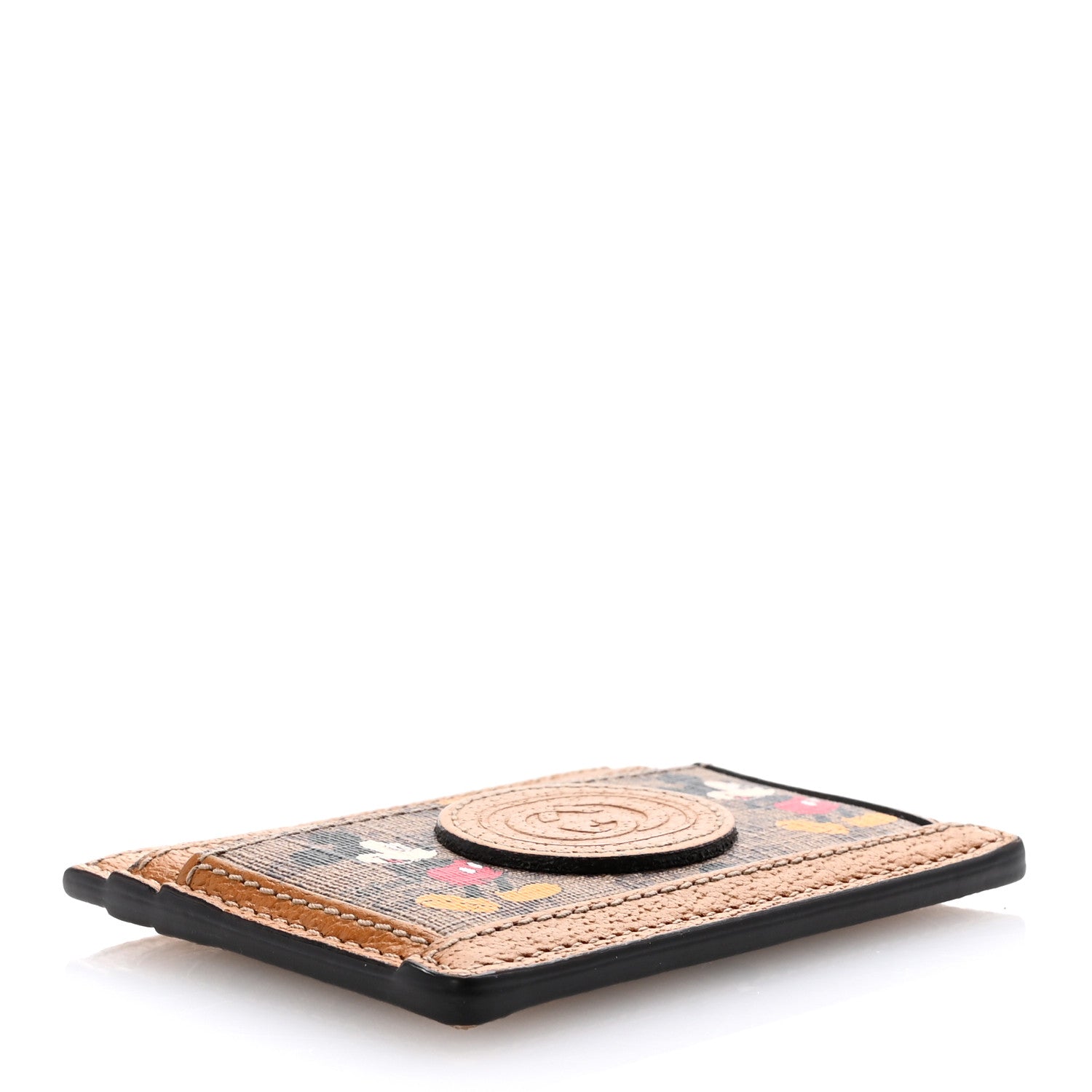 Gucci X DISNEY Mini Vintage GG Supreme Monogram Mickey Mouse Card Holder Beige Vintage Sun Oil 4 of 8