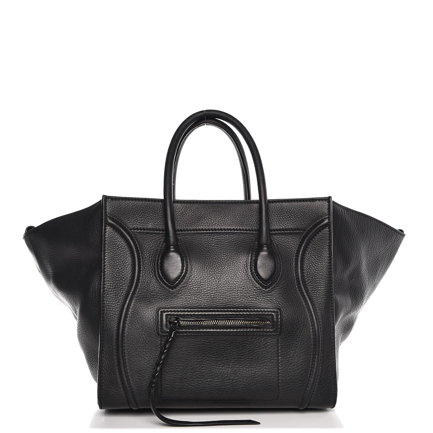 Celine Supple Calfskin Medium Phantom Luggage Black 1 of 13