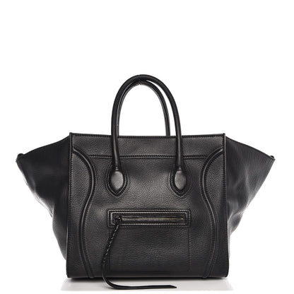 Celine Supple Calfskin Medium Phantom Luggage Black 1 of 13