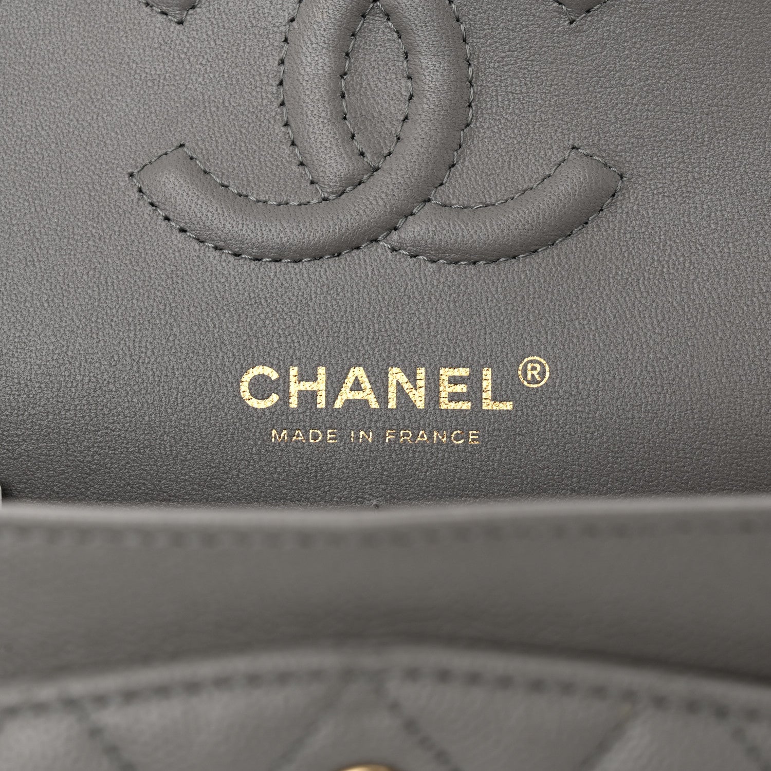 Chanel Caviar Quilted Small Double Flap Grey 6 of 11