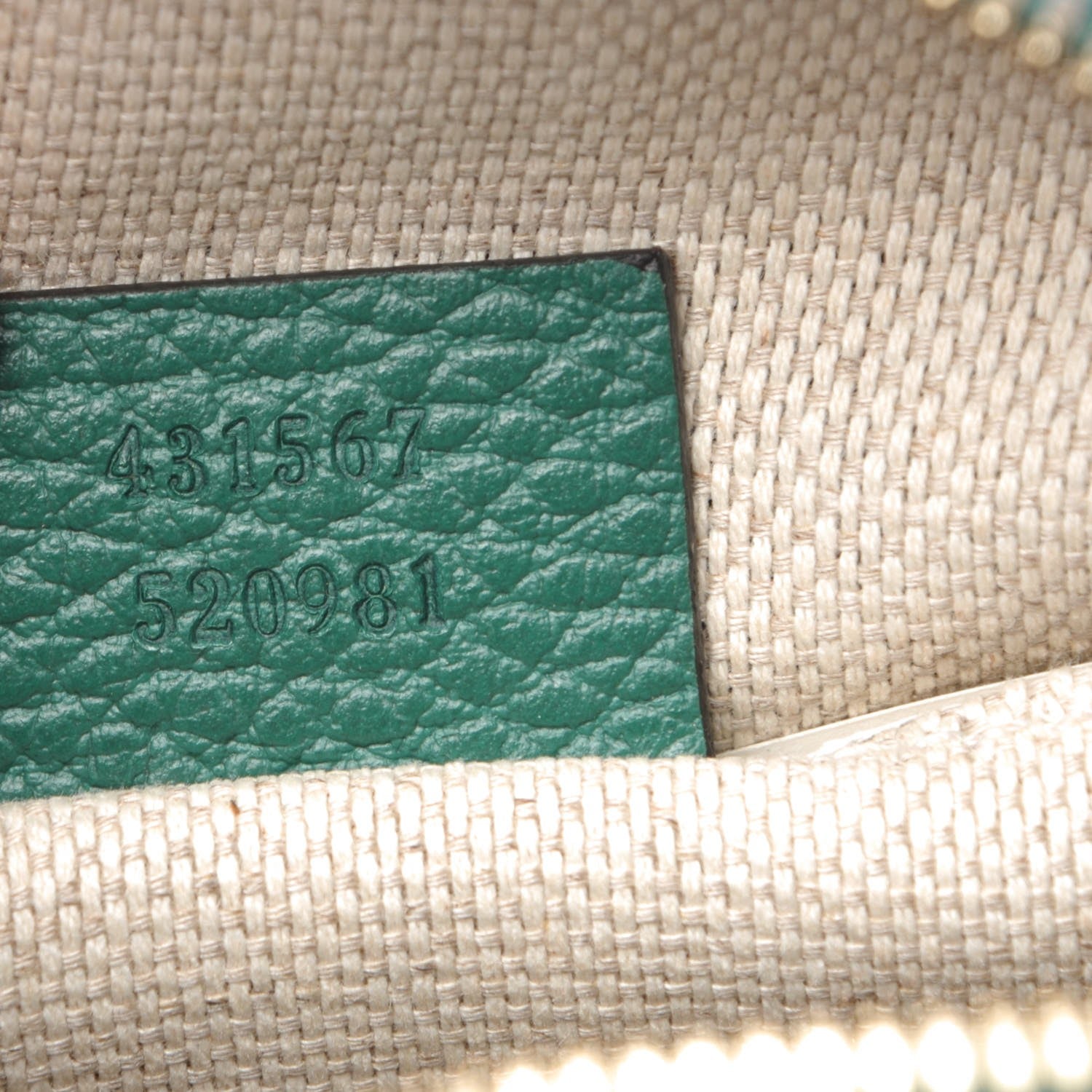 Gucci Pebbled Calfskin Small Soho Disco Bag Emerald Green 7 of 12