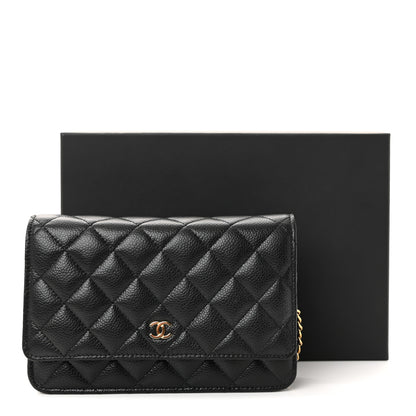 Chanel Caviar Quilted Wallet On Chain WOC Black 12 of 12