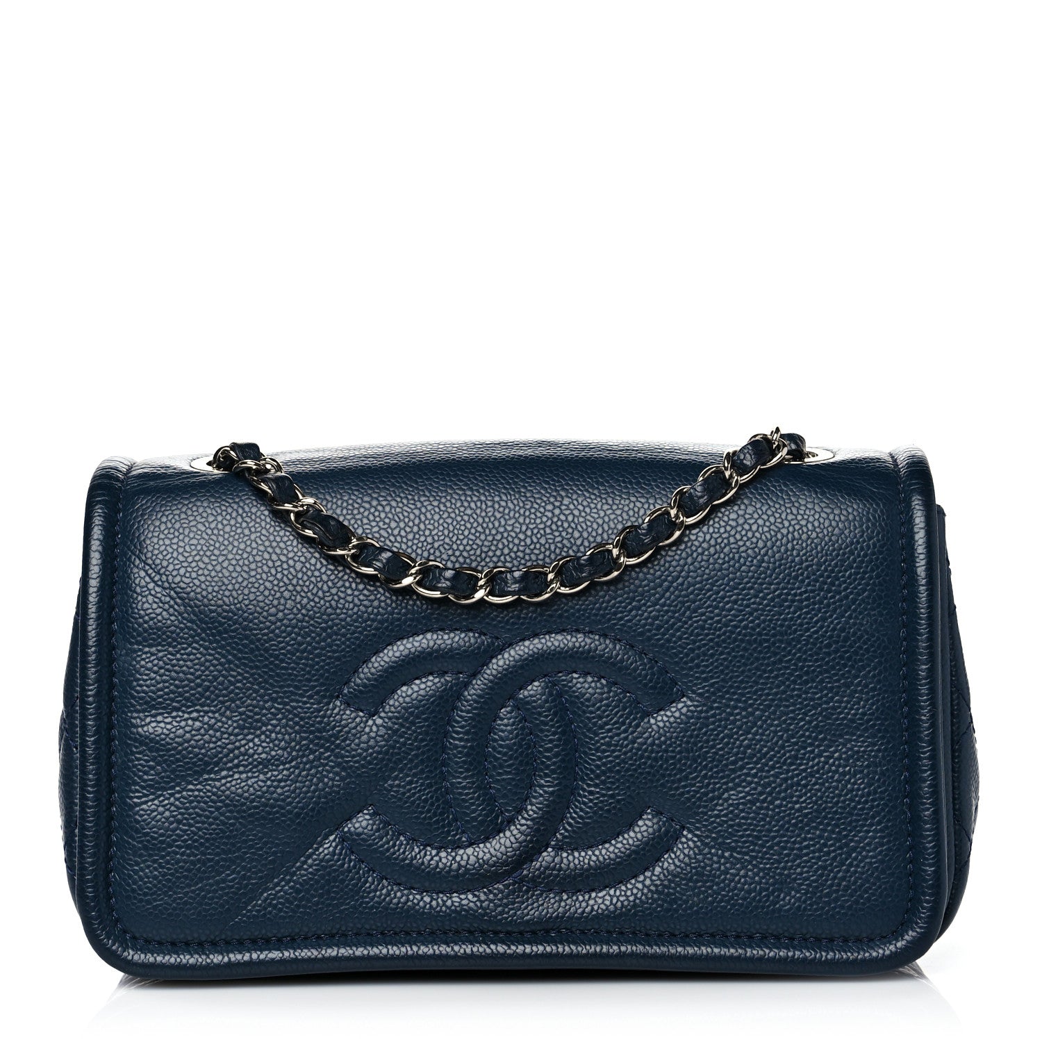 Chanel Caviar Medium Timeless CC Flap Navy Blue 1 of 13