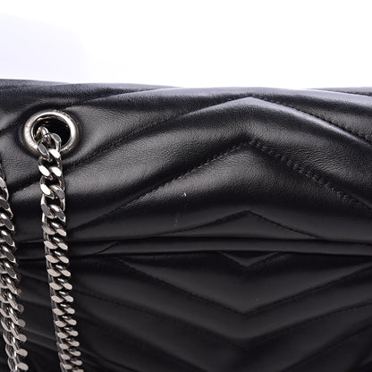 Saint Laurent Calfskin Y Quilted Monogram Medium Loulou Chain Satchel Black 12 of 16