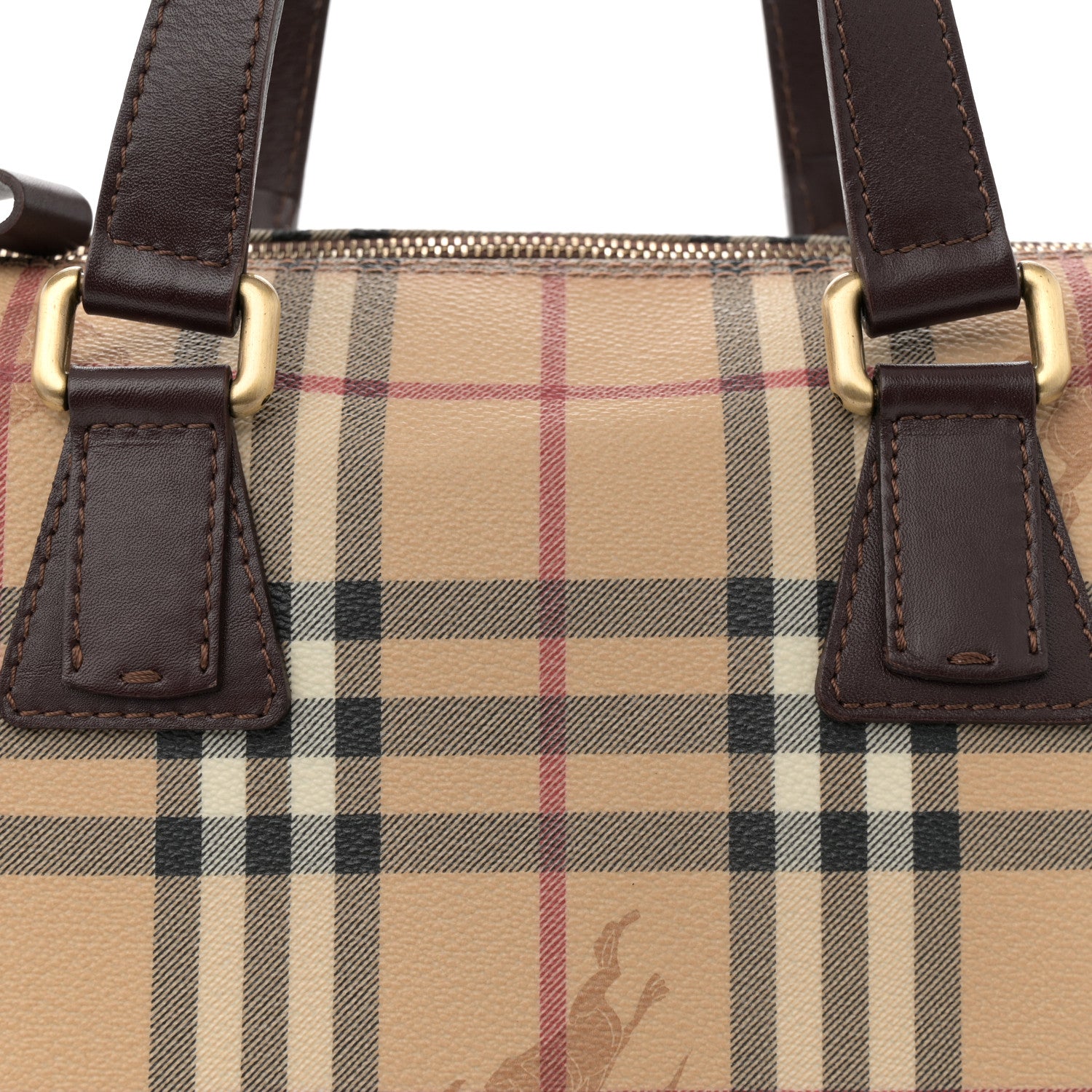 Burberry Haymarket Check Studded Bowler Brown 8 of 11