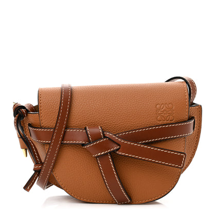 Loewe Grained Calfskin Mini Gate Crossbody Bag Caramel Pecan 1 of 11