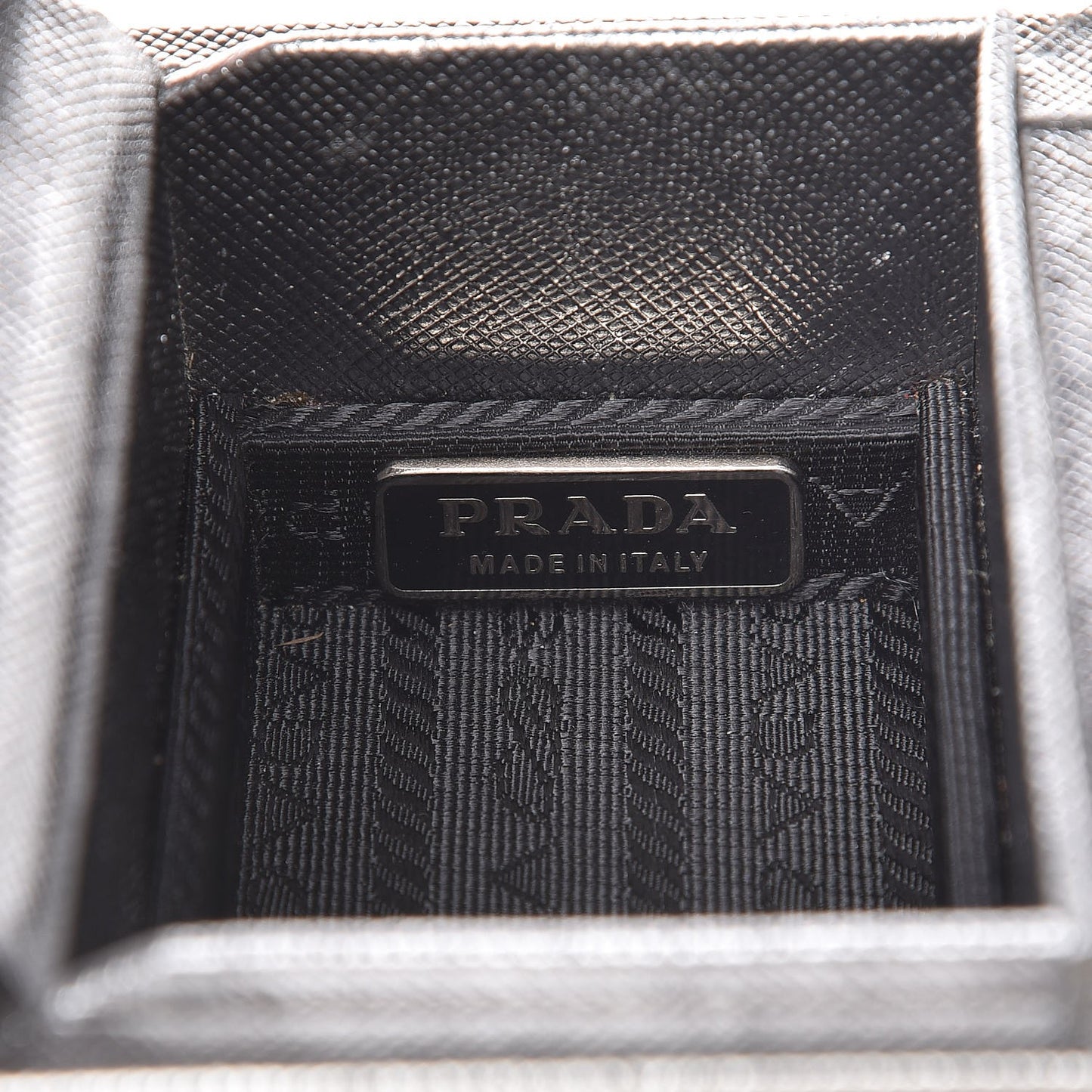 Metallic Saffiano Mini Cosmetic Train Case Cromo