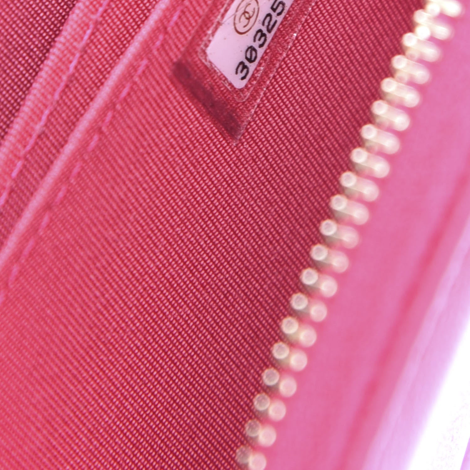 Chanel Shiny Goatskin Quilted 19 Zip Around Coin Purse Wallet Dark Pink 7 of 8