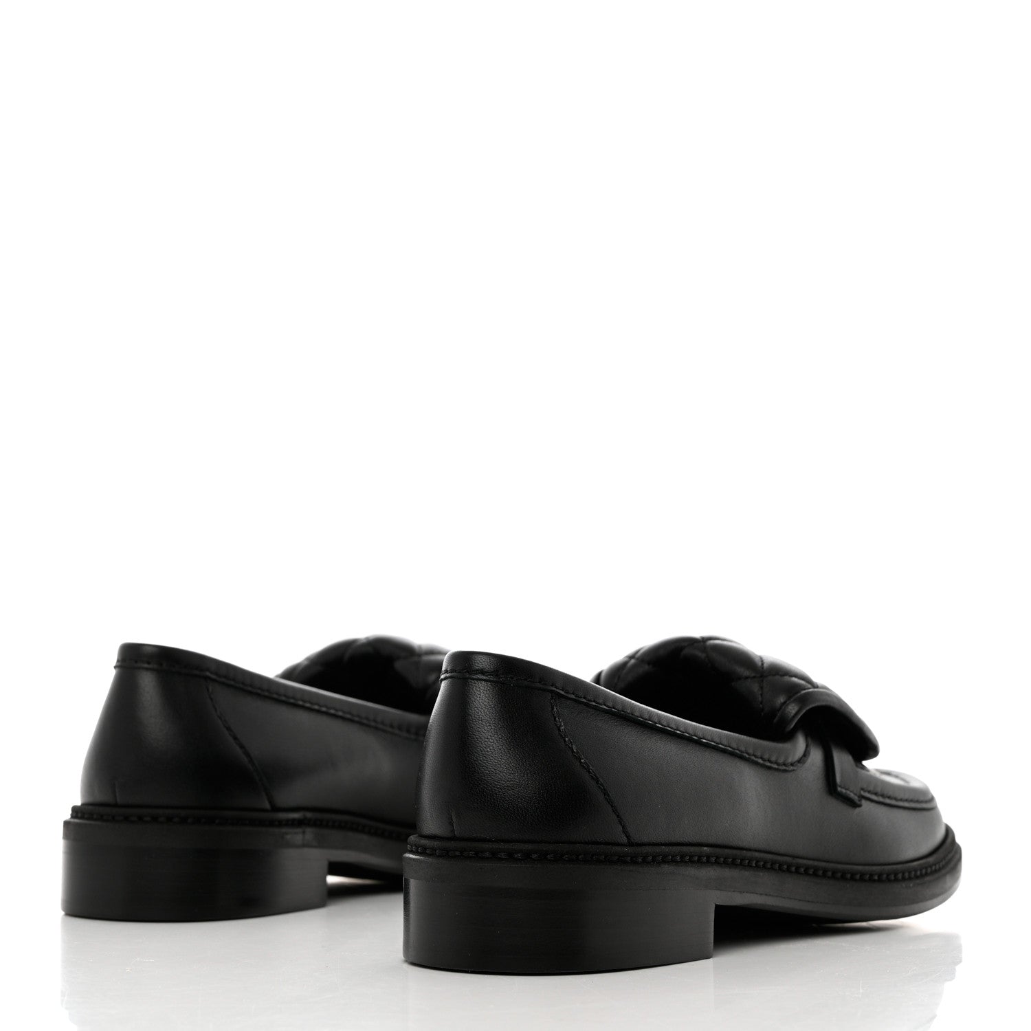 Chanel Lambskin Quilted CC Turnlock Loafers 38 Black 4 of 9