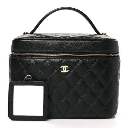 Chanel Caviar Quilted Large Vanity Pouch Black 3 of 12