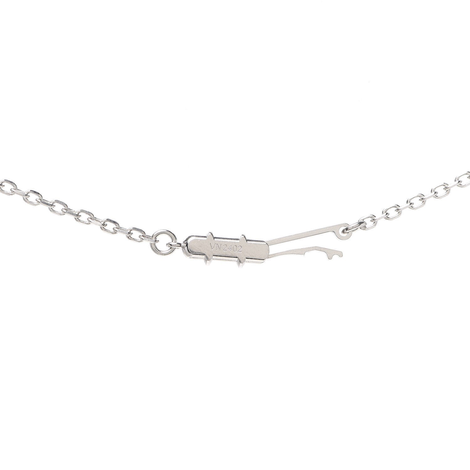 Cartier 18K White Gold Diamond Large Hearts and Symbols Pendant Necklace 6 of 6