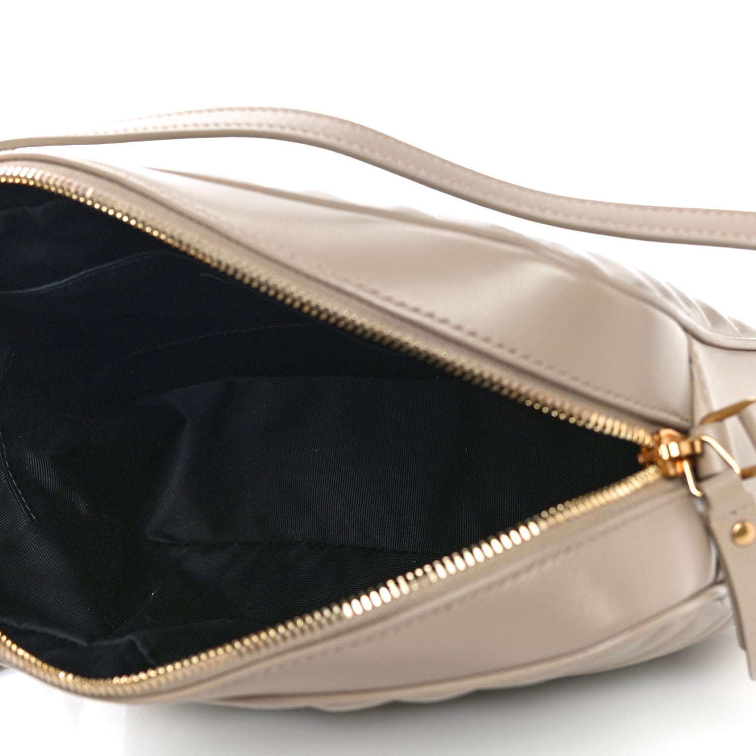 Saint Laurent Calfskin Matelasse Monogram Lou Camera Bag Dark Beige 5 of 12