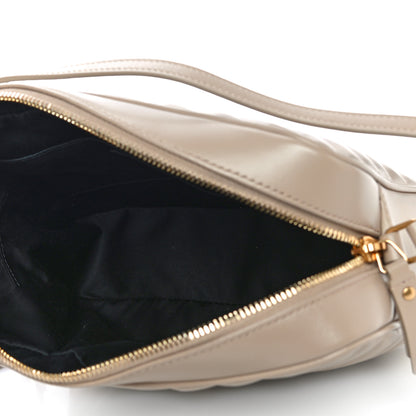 Saint Laurent Calfskin Matelasse Monogram Lou Camera Bag Dark Beige 5 of 12