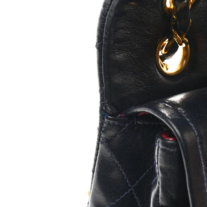 Chanel Lambskin Quilted Medium Double Flap Navy 12 of 12