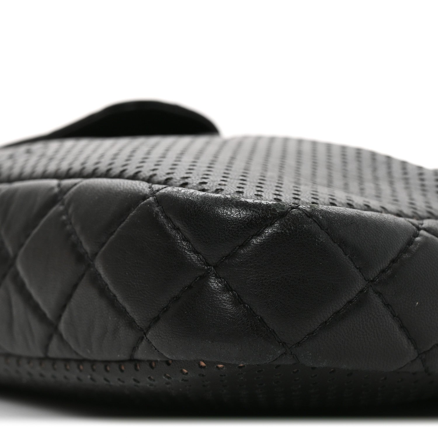 Chanel Perforated Calfskin Quilted Ultra Pocket Camera Case Black 10 of 10