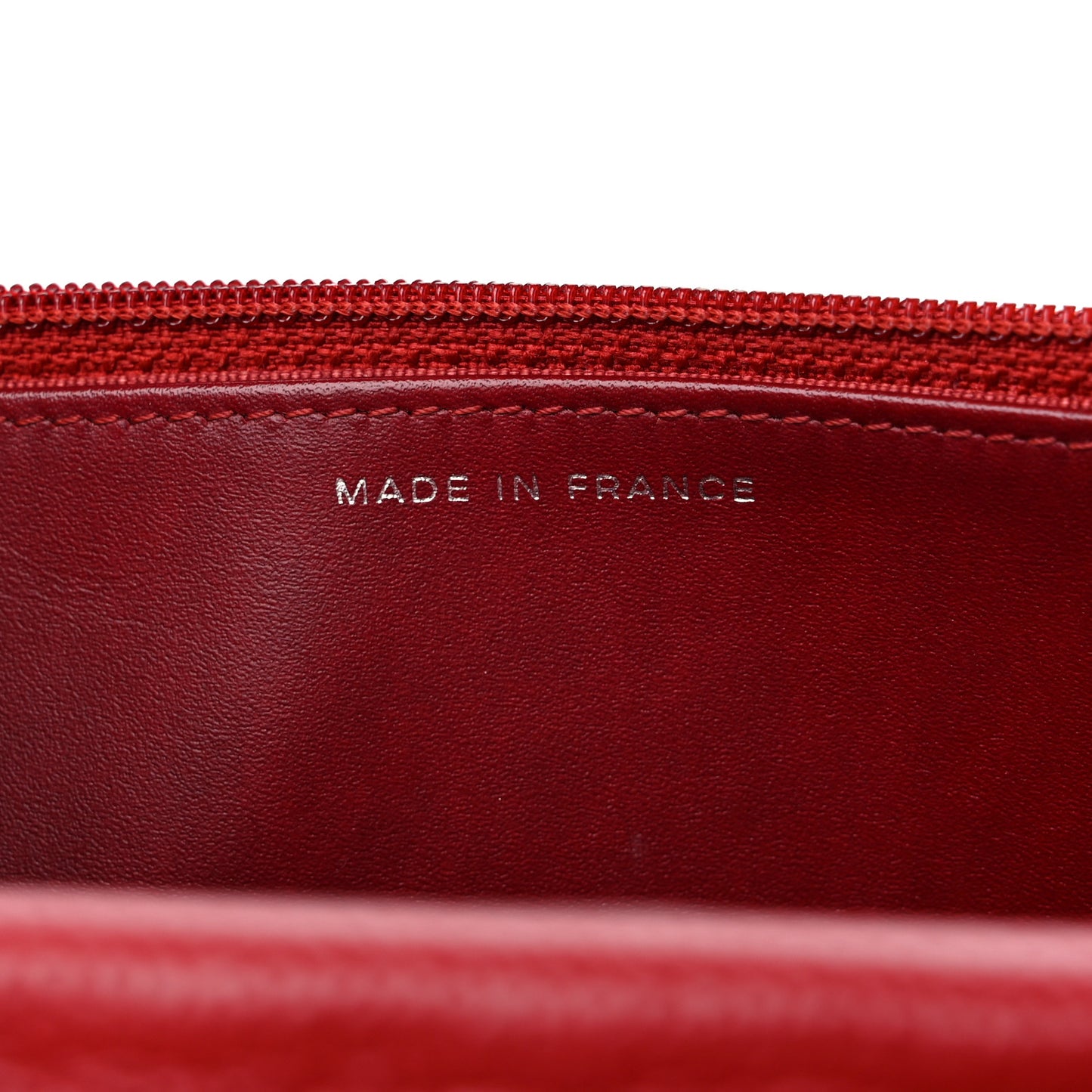 Caviar Quilted Wallet on Chain WOC Dark Red