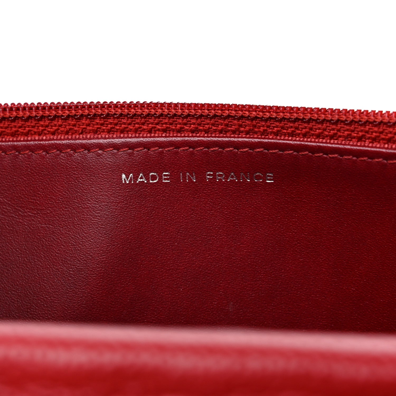 Chanel Caviar Quilted Wallet on Chain WOC Dark Red 8 of 14