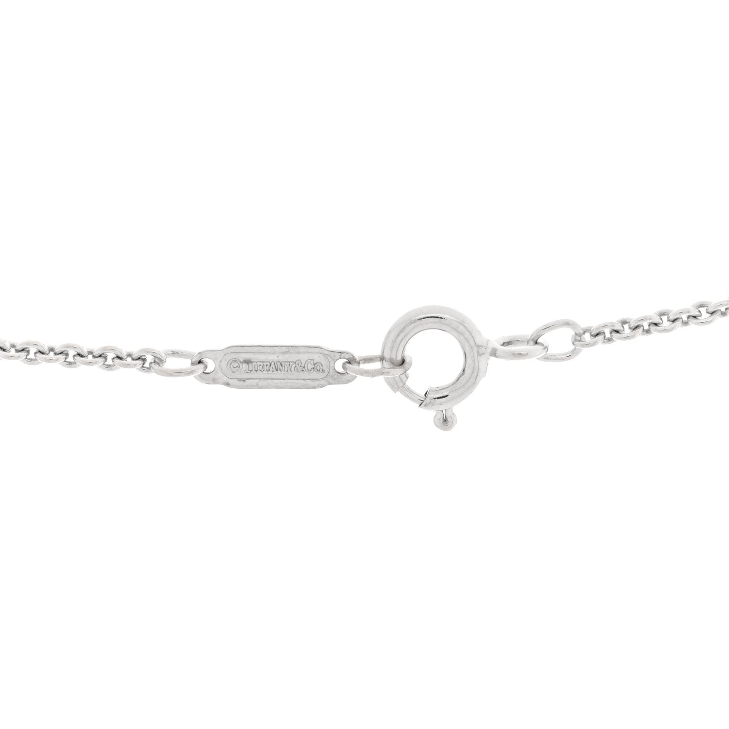 Tiffany 18K White Gold Diamond Atlas Bar Pendant Necklace 4 of 4