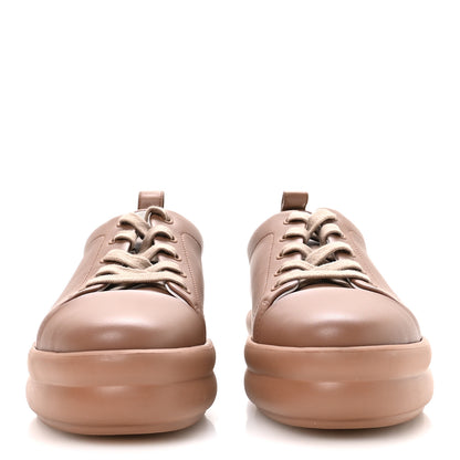 Hermes Calfskin Womens Happy Sneakers 37.5 Rose Perle 3 of 9