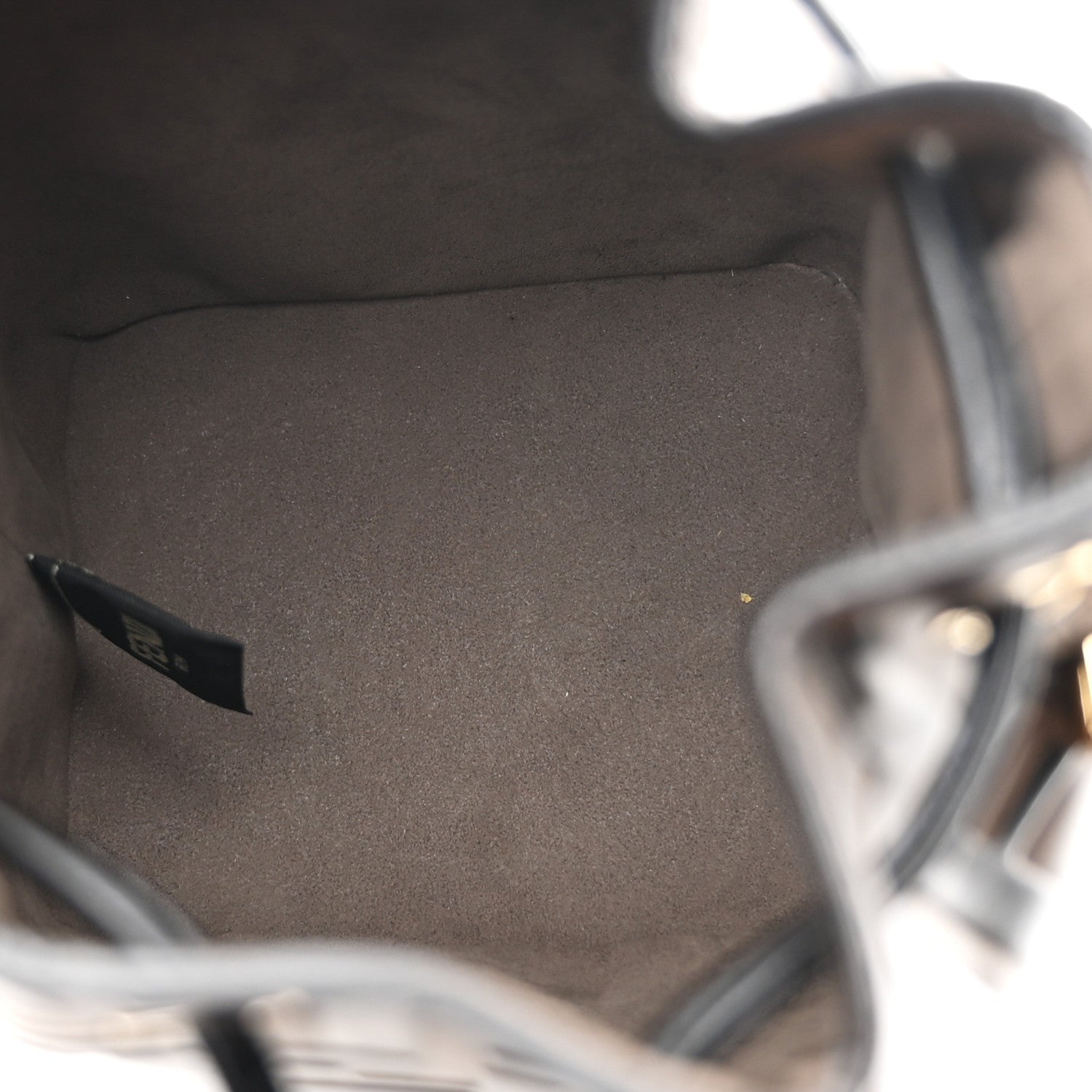 Fendi Vitello Liberty F is Fendi Bi-Color FF 1974 Embossed Mini Mon Tresor Bucket Bag Maya Black 5 of 10