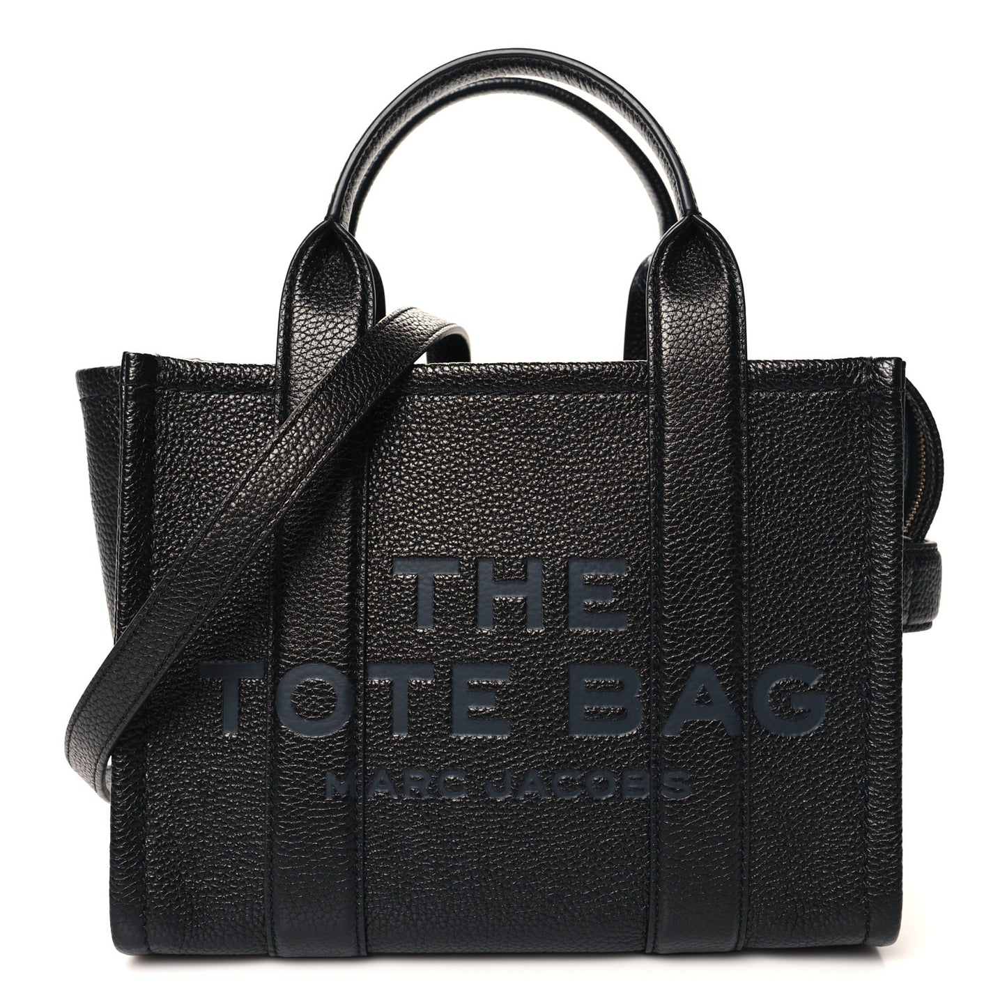 Grained Calfskin Small The Tote Bag Black