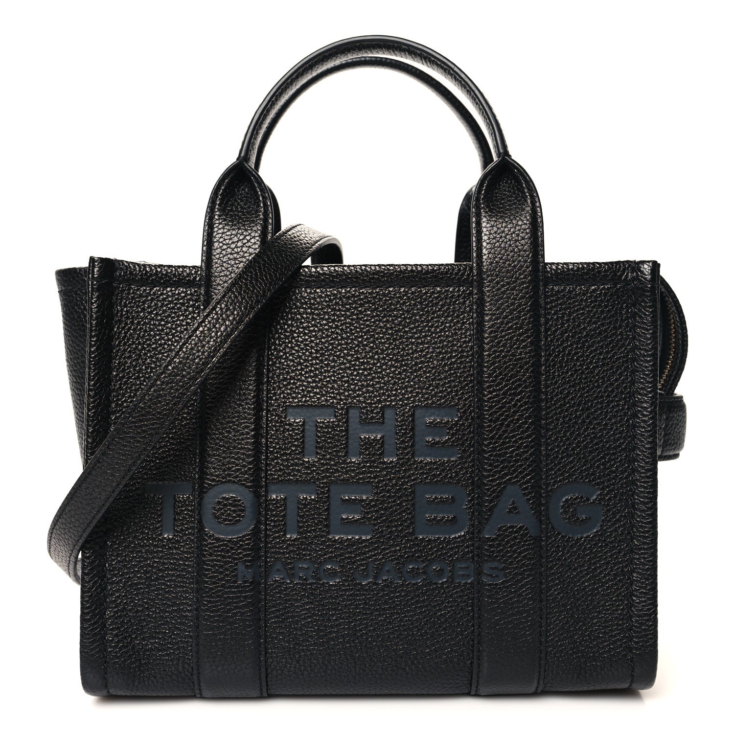 Marc Jacobs Grained Calfskin Small The Tote Bag Black 1 of 9