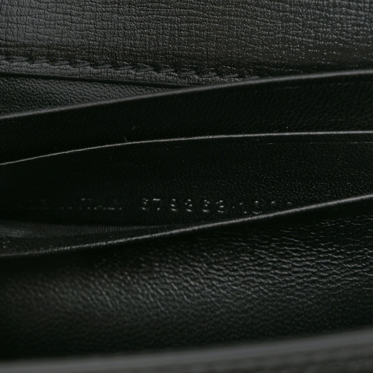 Calfskin Stripe Embossed Gossip Chain Bag XS Black