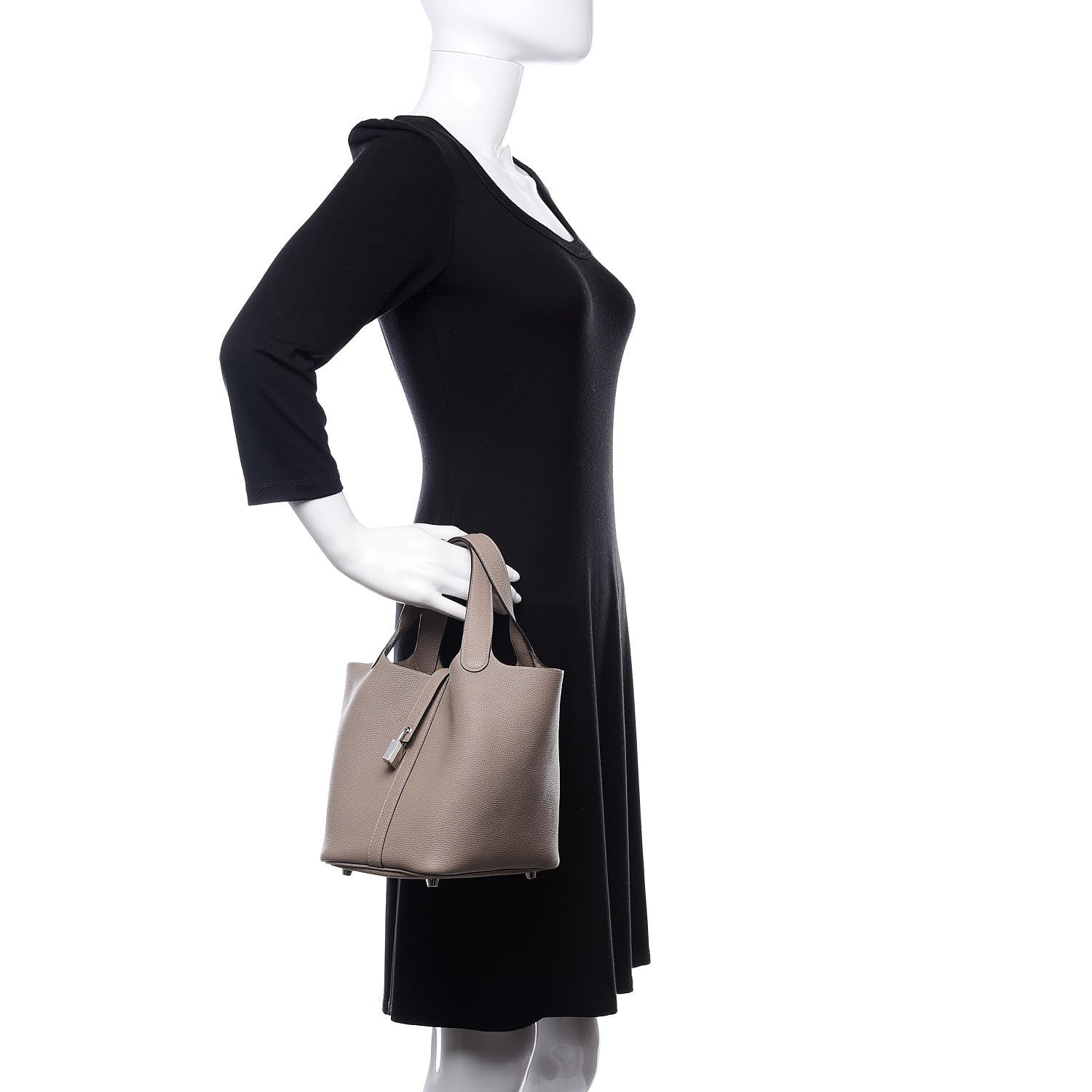 Hermes Taurillon Clemence Picotin Lock 18 PM Etain 2 of 12