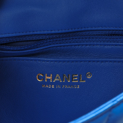 Chanel Lambskin Quilted Mini Rectangular Flap Blue 6 of 7