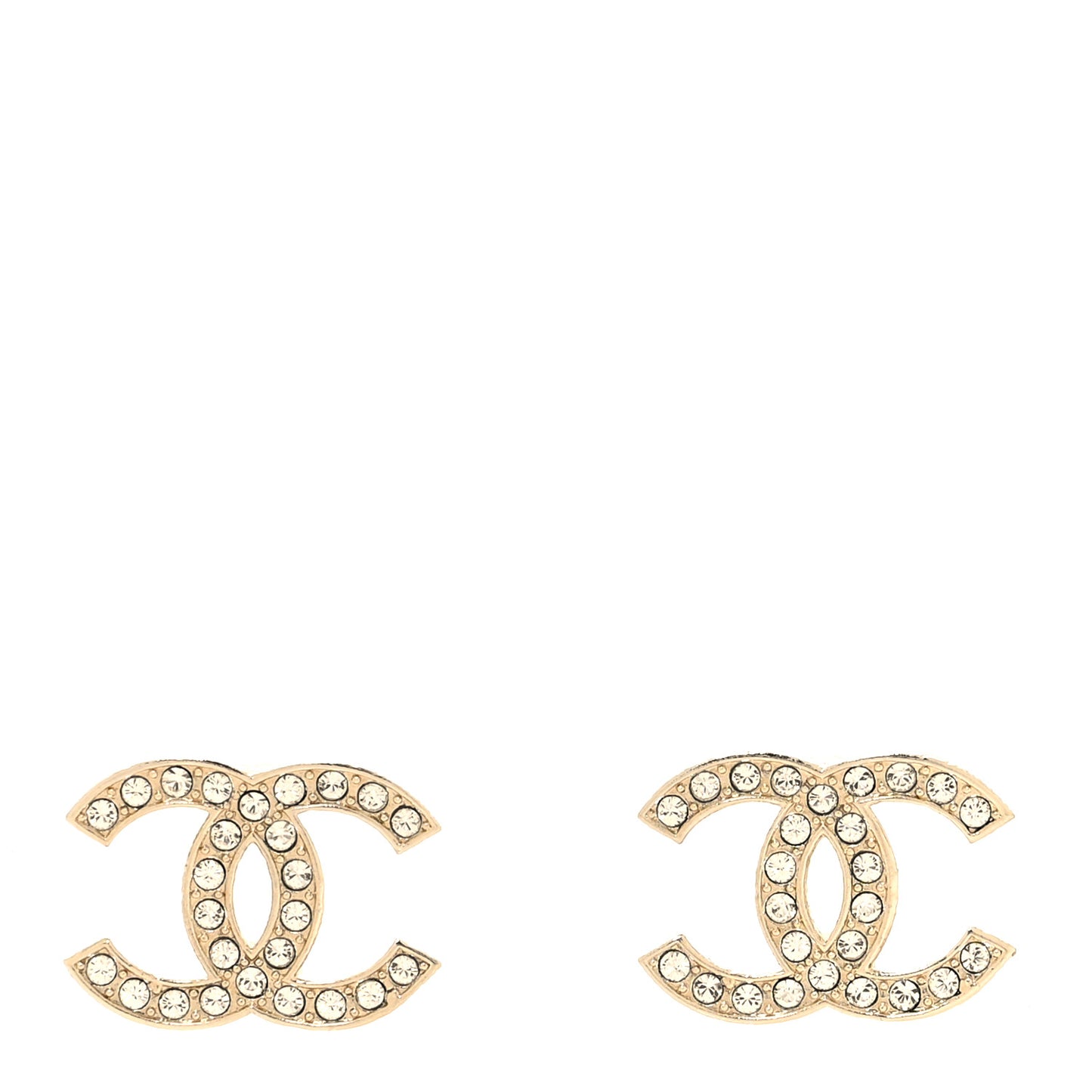 Crystal CC Earrings Gold