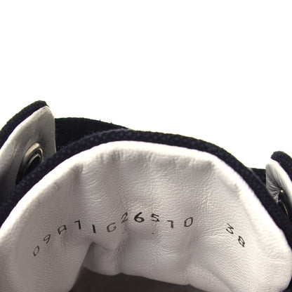 Chanel Canvas CC High Top Sneakers 38 Black White 6 of 6