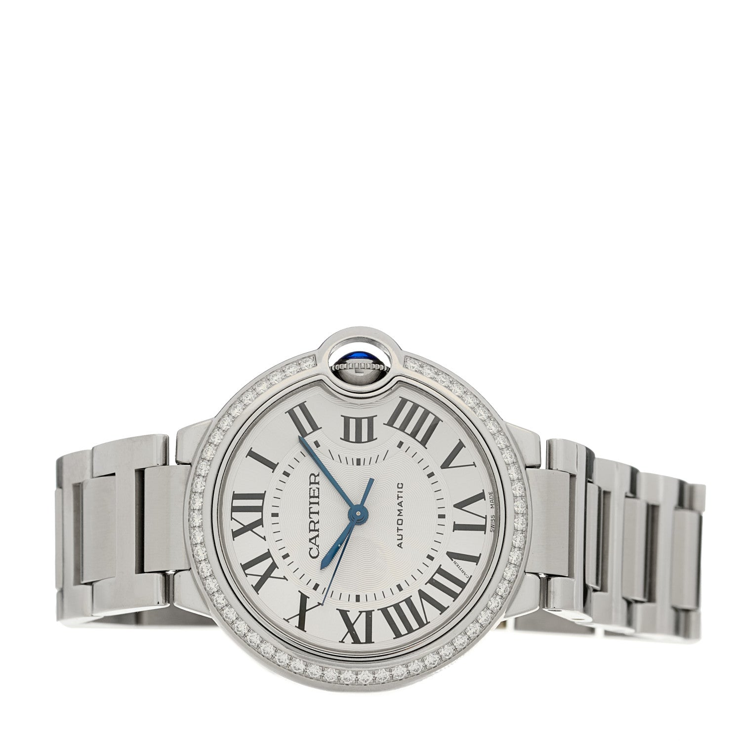 Cartier Stainless Steel Diamond Bezel 36mm Ballon Bleu De Cartier Automatic Watch 2 of 5