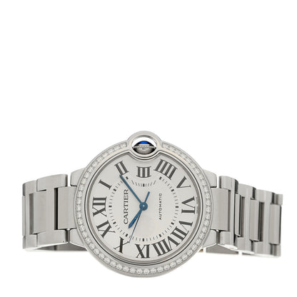 Cartier Stainless Steel Diamond Bezel 36mm Ballon Bleu De Cartier Automatic Watch 2 of 5