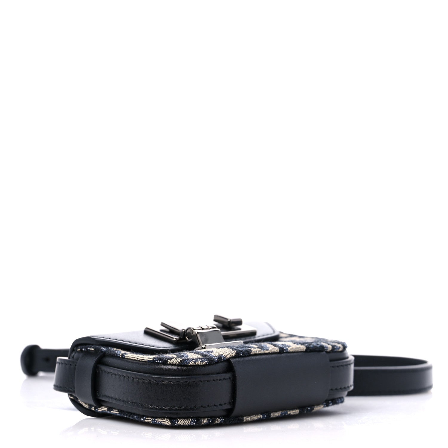 Christian Dior Oblique Smooth Calfskin Nano Pouch Beige Black 4 of 8