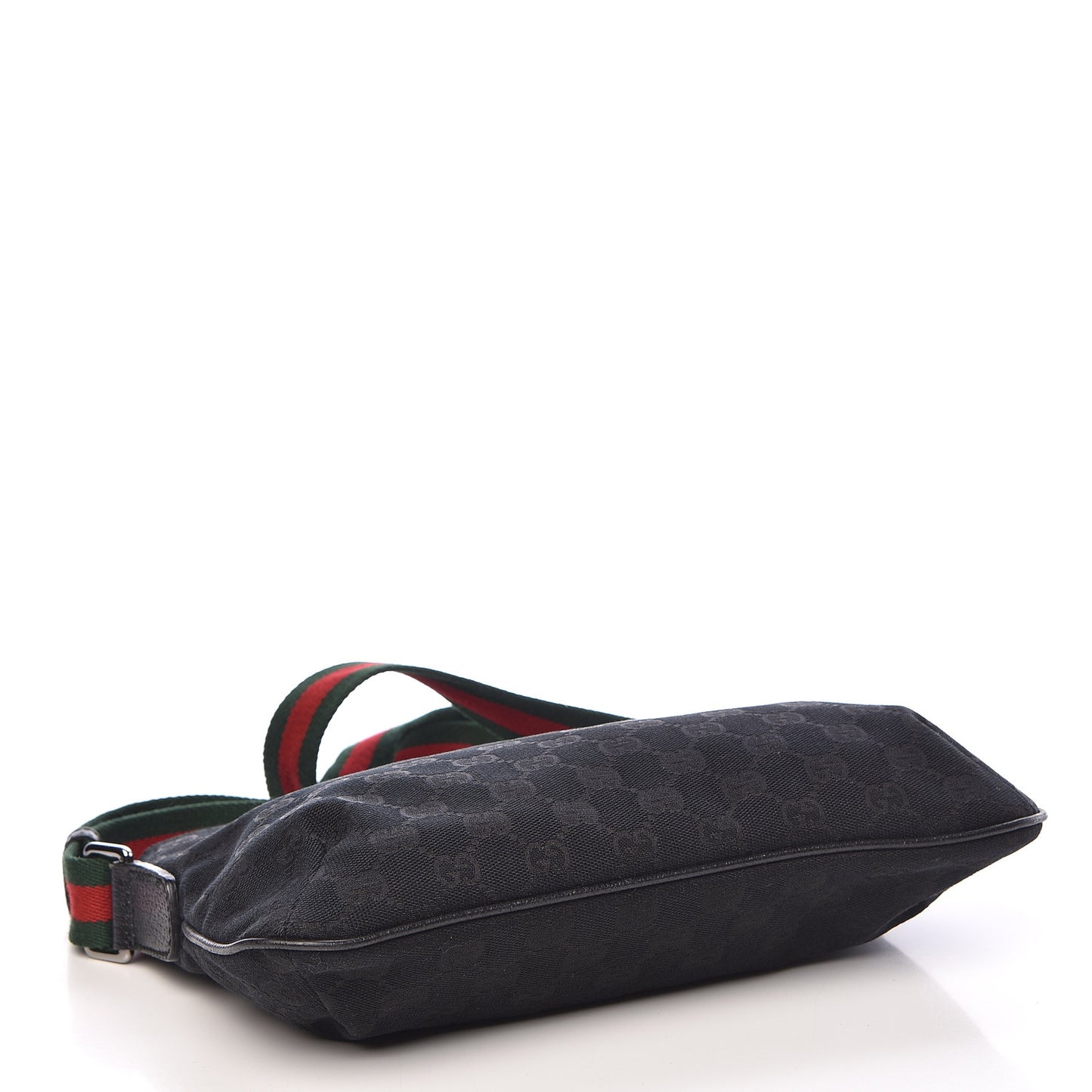 Monogram Web Small Flat Messenger Crossbody Black