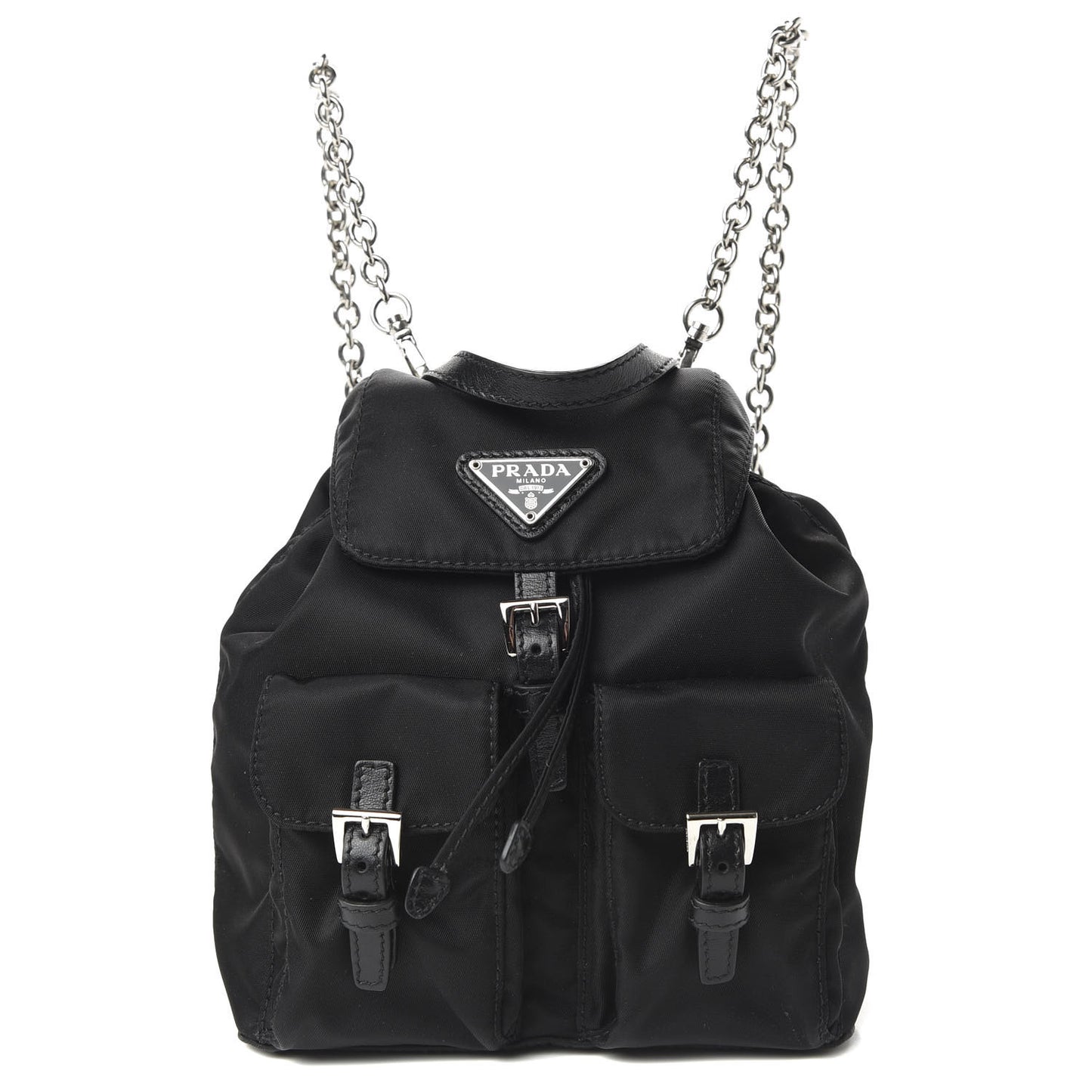 Nylon Vela Mini Crossbody Backpack Black