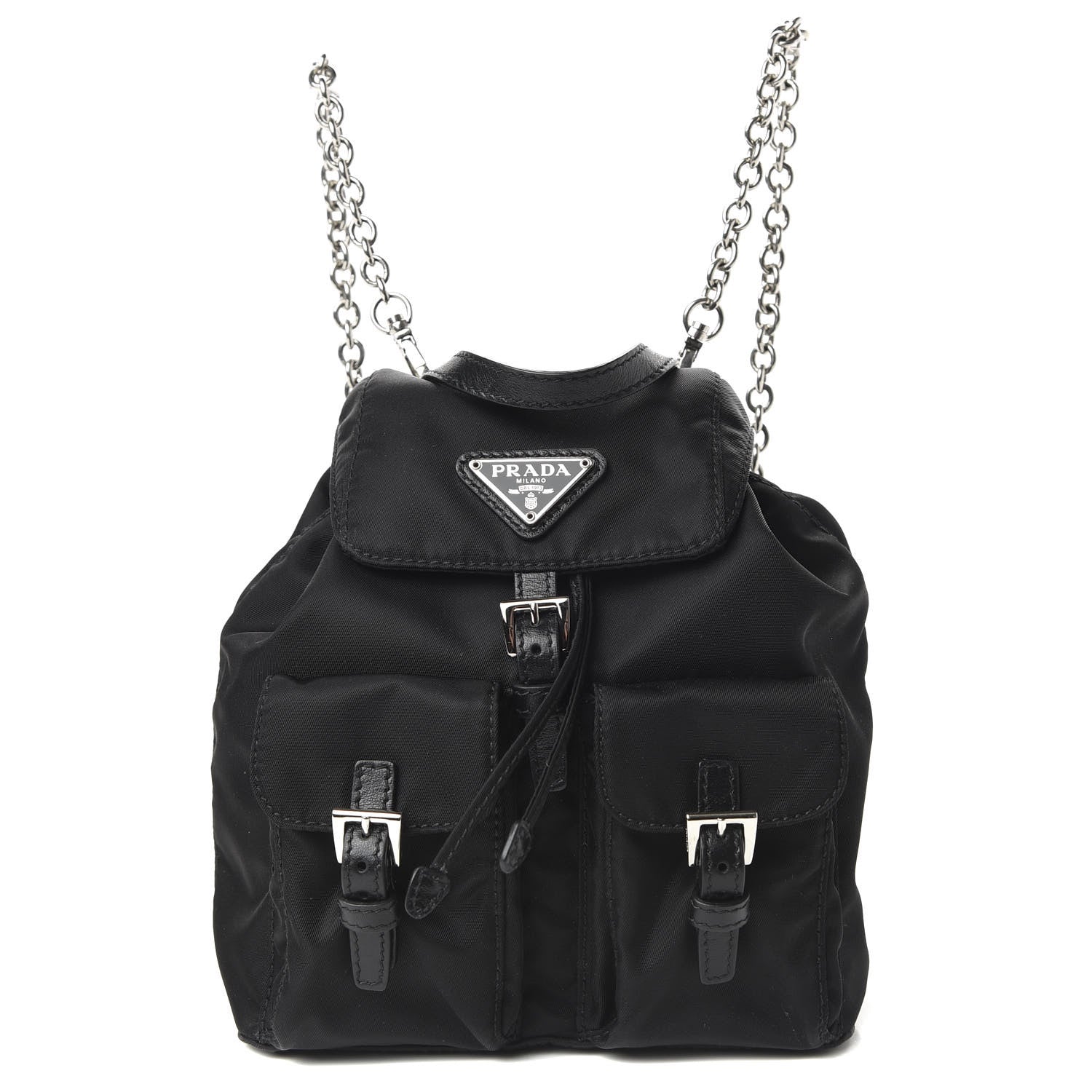 Prada Nylon Vela Mini Crossbody Backpack Black 1 of 9