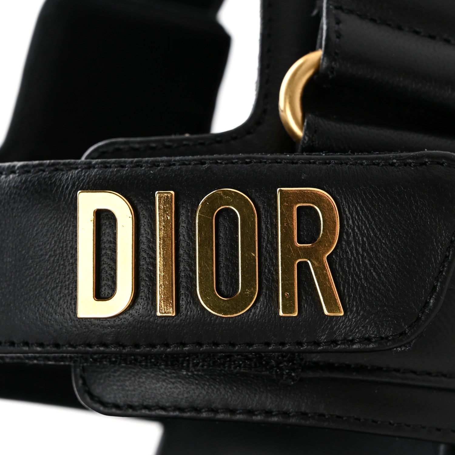 Christian Dior Lambskin Dioract 10mm Sandals 38 Black 10 of 10