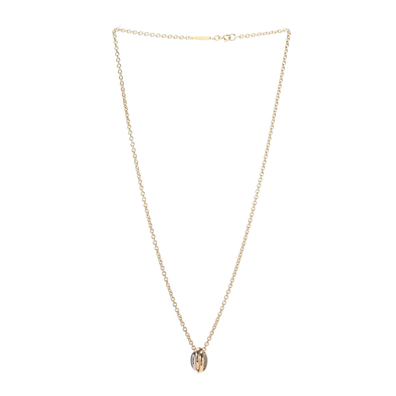 Cartier 18K Pink Yellow White Gold Baby Trinity Pendant Necklace 3 of 4