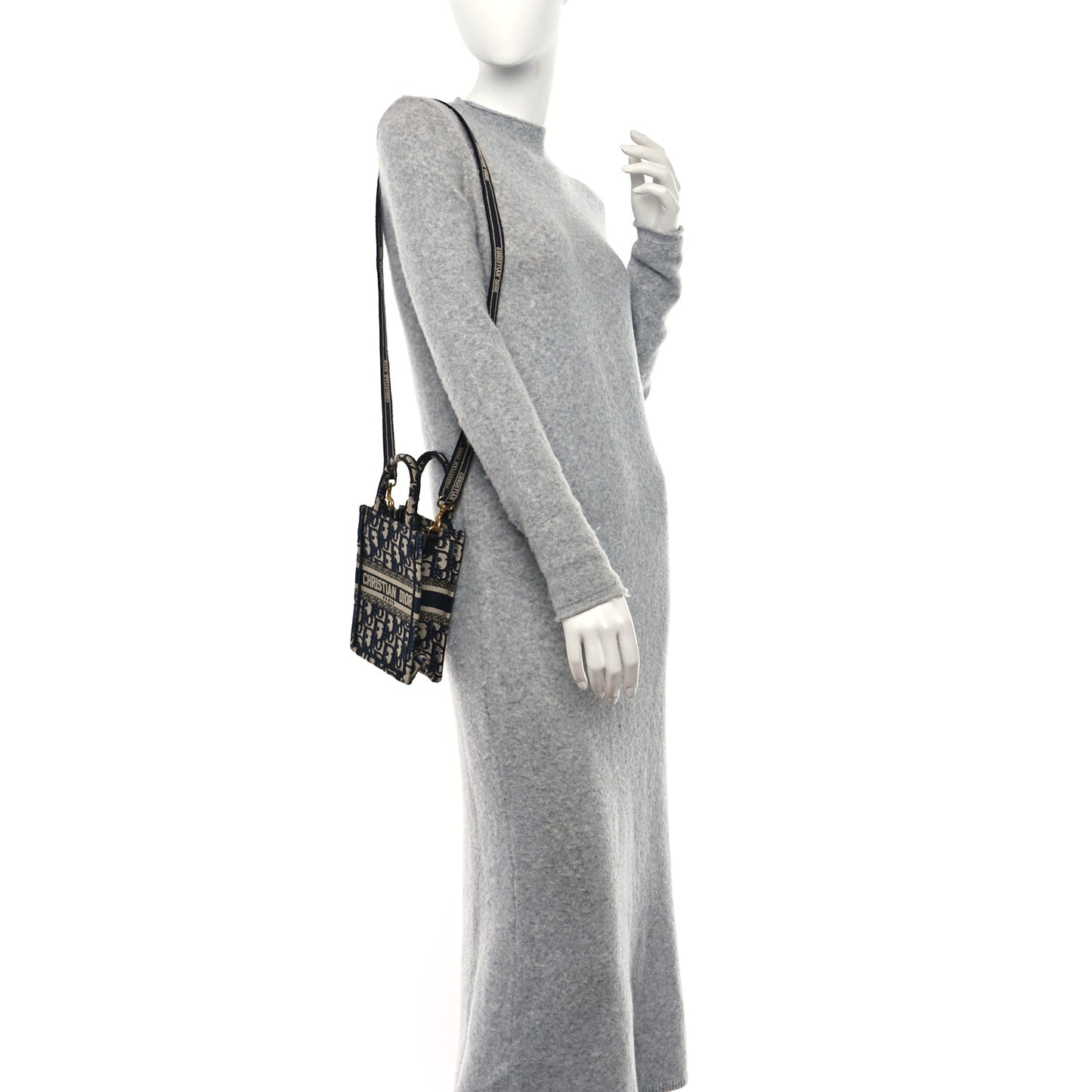 Oblique Mini Book Tote Phone Bag Blue