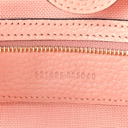 Gucci New Denim Dollar Calfskin Floral GG Monogram Medium Ophidia Shopping Tote Blue Tea Multicolor Powder Pink 7 of 9